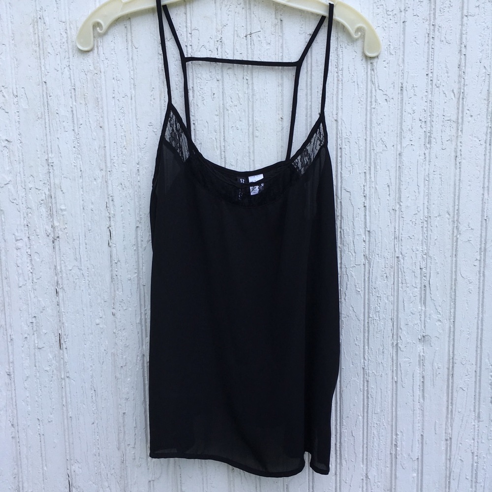 Sheer Black Tank Top Blouse